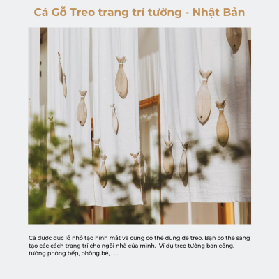 cá gỗ decor