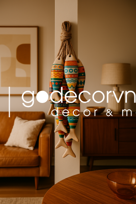 Quà tặng cá gỗ decor